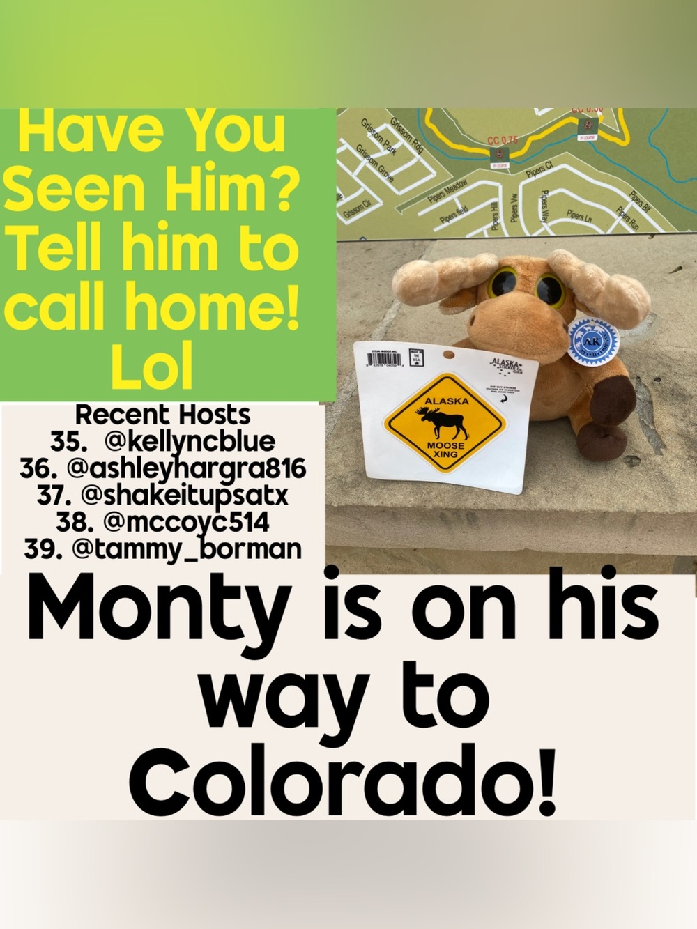 MONTY MOOSE TRACKING!     Where in the Posh Universe is Monty Moose?